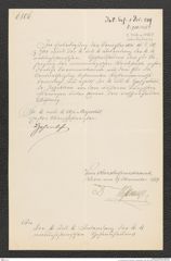 k.k. naturhistorisches Hofmuseum, Intendanzakten 1885-1896 (Hauer), Aktenzahl Z.758.a/1889, Seite 1